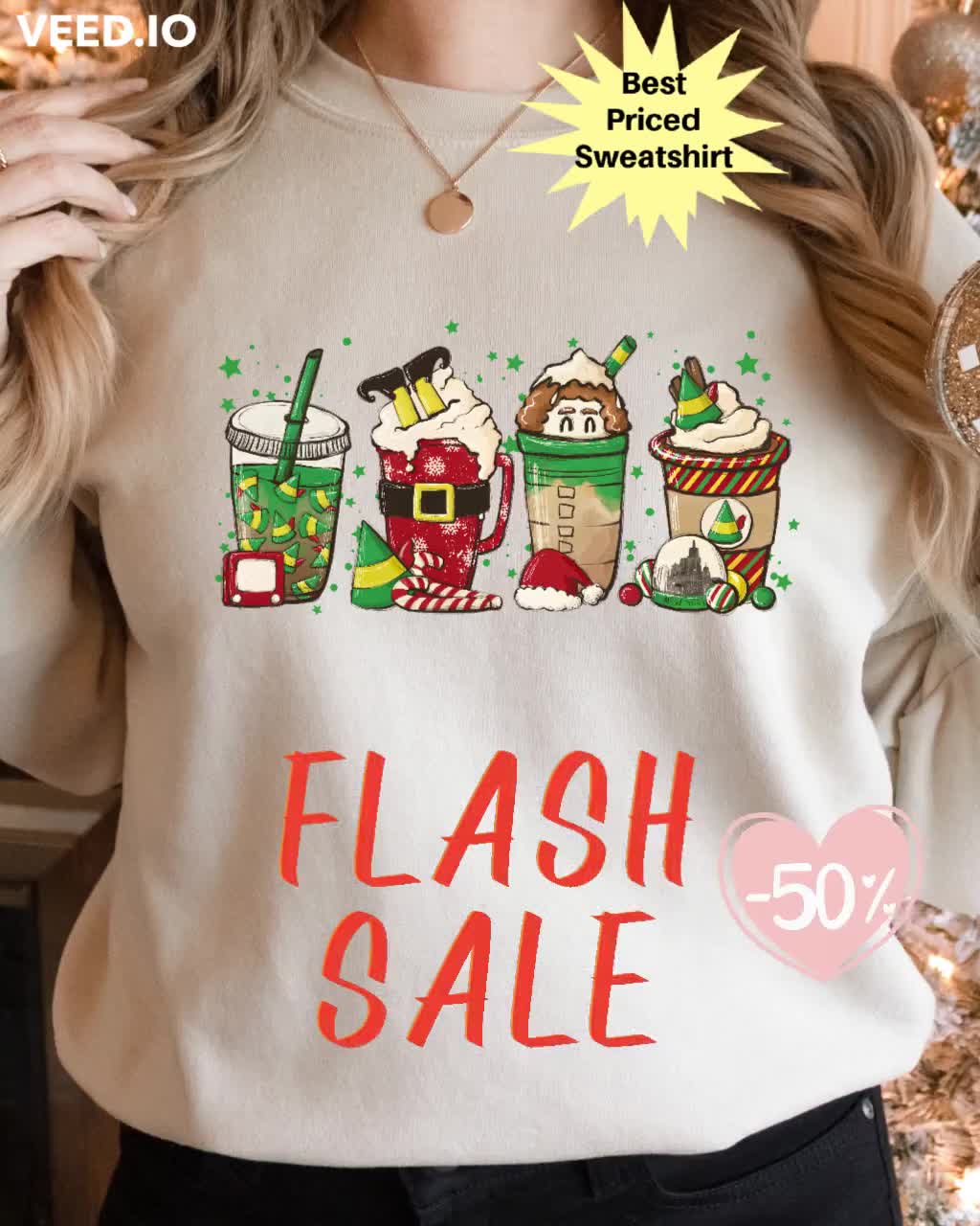 Christmas Sweatshirt, Christmas Sweater, Christmas Crewneck, Christmas Tree  Sweatshirt, Holiday Sweaters for Women, Winter Sweatshirt